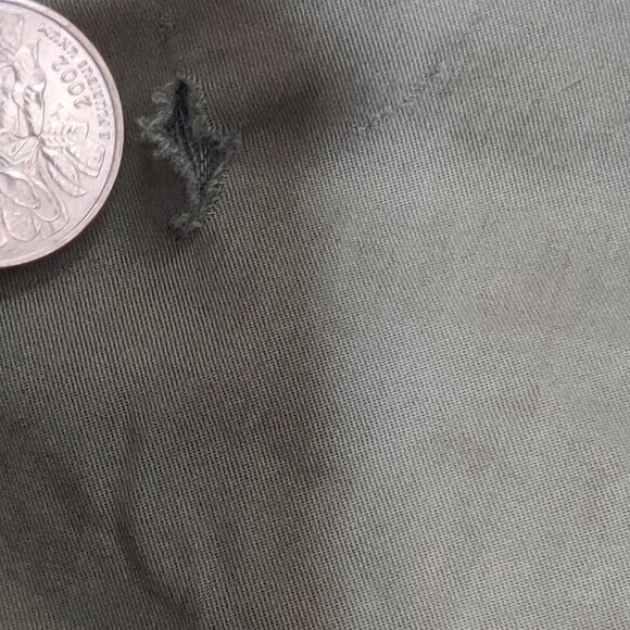 Gap Aiden Summer Chino 35 Olive Green Cargo Utility Pockets Casual Pants Grunge - Picture 7 of 10